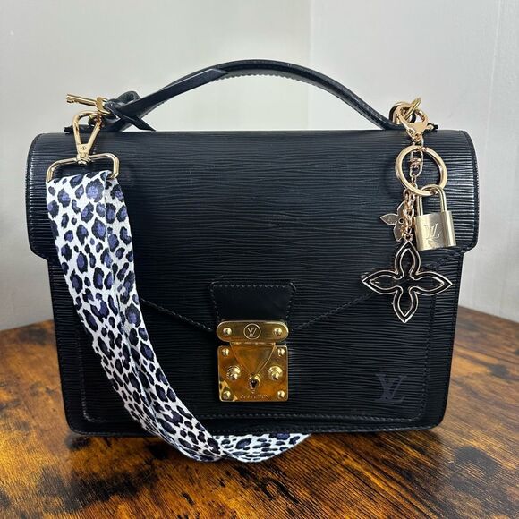 Louis Vuitton Vintage Bag Monceau Black Epi Leather 2-Way - Picture 1 of 16